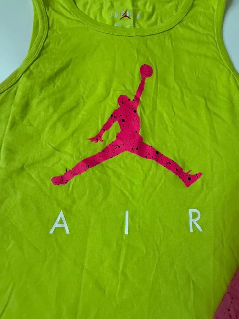 Air Jordan Mens S/M Poolside Set Tank Top Cement pink Yellow Short CJ0911 CI9133